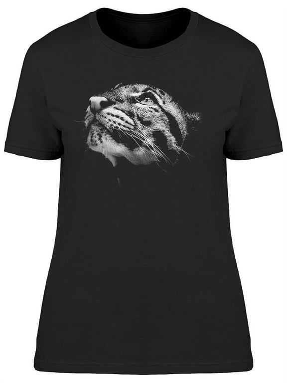 Leopard Face Looking Up T-Shirt Women -Image by Shutterstock, Female XX-Large