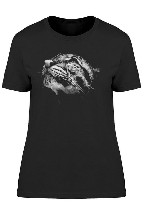Leopard Face Looking Up T-Shirt Women -Image by Shutterstock, Female XX-Large