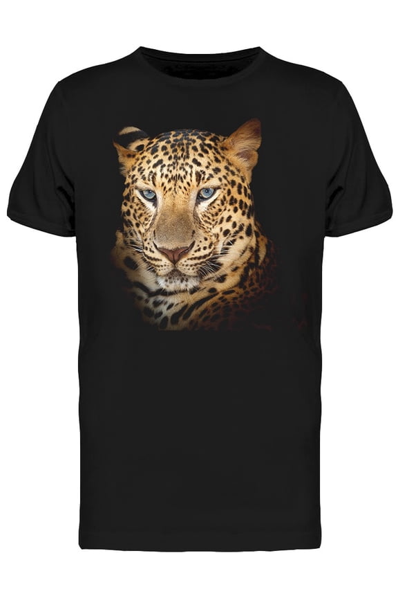 Leopard Face Portrait  T-Shirt Men -Image by Shutterstock, Male Large
