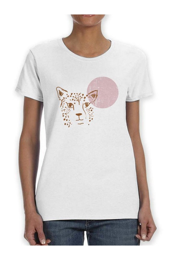 Leopard Face Portrait T-Shirt Women -Image by Shutterstock, Female Large