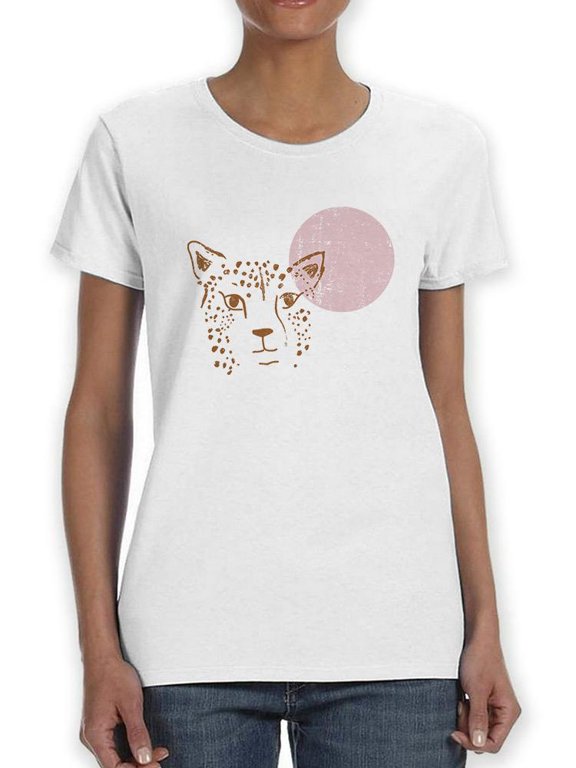 Leopard Face Portrait T-Shirt Women -Image by Shutterstock, Female x-Large