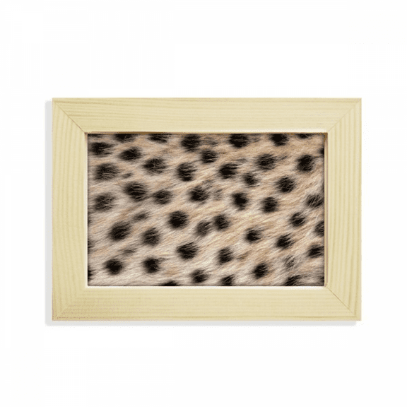 Leopard Feather Design Desktop Decorate Photo Frame Picture Art Painting 5x7 inch