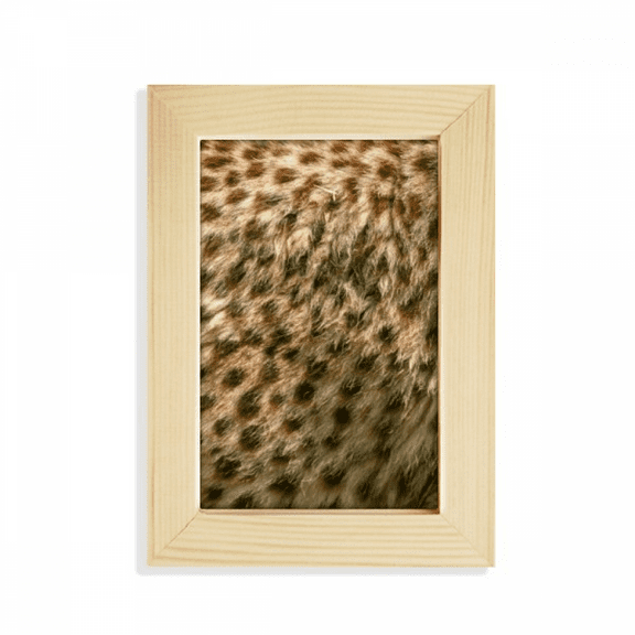 Leopard Feather Design Desktop Display Photo Frame Picture Art Painting 5x7 inch
