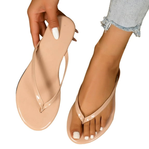 Leopard Flip Flops for Women 2025 Stylish Simple Dress Thongs Slides Sandals Beach Summer Casual Slip on Flat