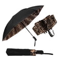 thumbnail image 1 of The Leopard Flip Windproof 46 inch Automatic Open Close Compact Reversible Umbrella, Inverted Leopard Print Folding Mini Umbrella for Women, Animal Print Upside Down Umbrella for Men & Women, 1 of 7