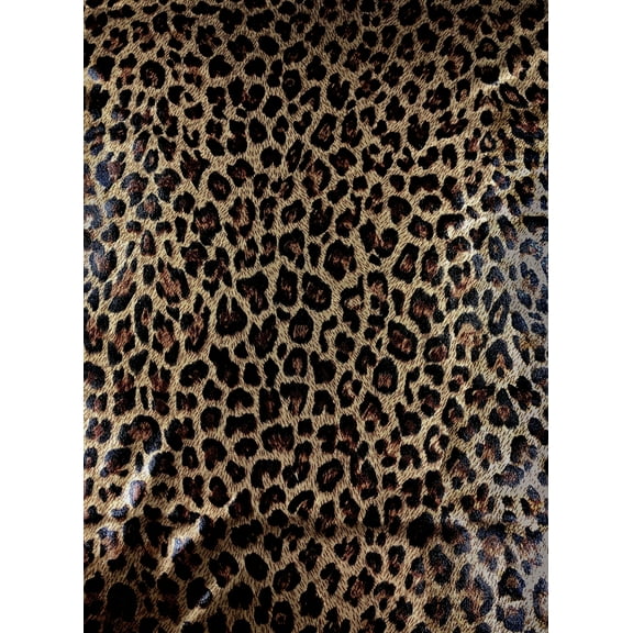 Leopard Foil On Polyester Spandex Fabric by The Yard