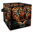 thumbnail image 1 of Leopard Foldable Clothes Storage Containers with Handle, 10.8"x10.5"x10.6", Large Capacity - Storage Cubes and Bins, 1 of 6