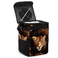 thumbnail image 1 of Leopard Foldable Mini Car Trash Can with Lid and Leak-Proof Hanging Storage Bag, 1 of 6