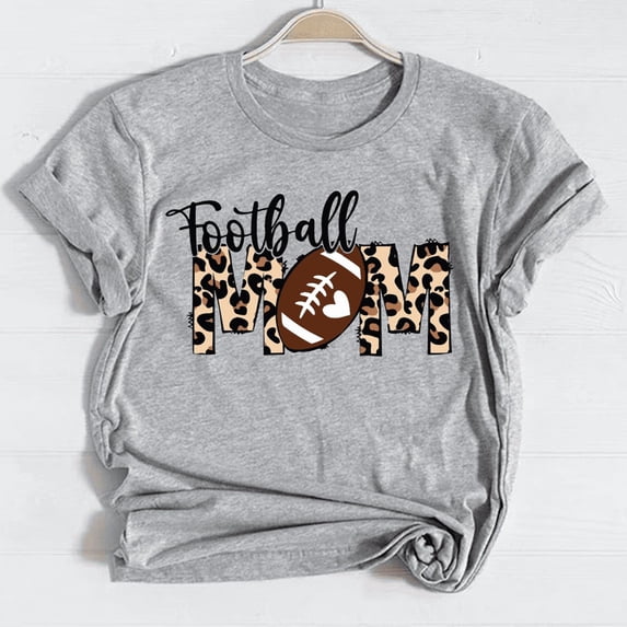 Leopard Football Mom Graphic Tee