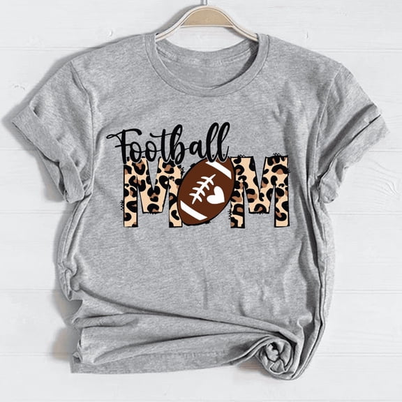 Leopard Football Mom Graphic Tee