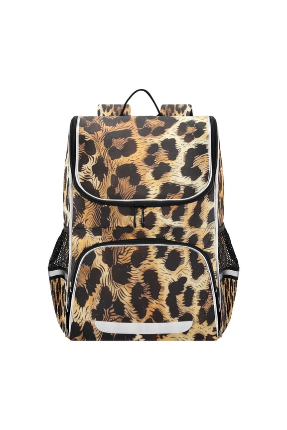 Leopard Fur Print Backpack Purse Daypack Book Bag Fashion Accessories Unisex 15L for Commute Travel School