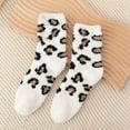 thumbnail image 1 of Leopard Fuzzy Socks for Women Soft Coral Fleece Socks Winter Warm Cozy Fluffy Socks for Christmas Gifts, 1 of 3