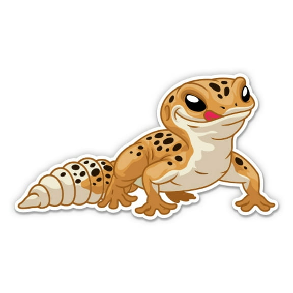 Leopard Gecko - 5" Vinyl Sticker - For Car Laptop I-Pad - Waterproof Decal