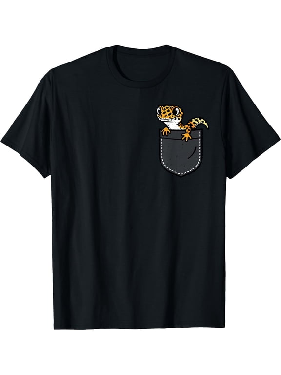 Leopard Gecko Pocket Cute Lizard Reptile Boys T-Shirt