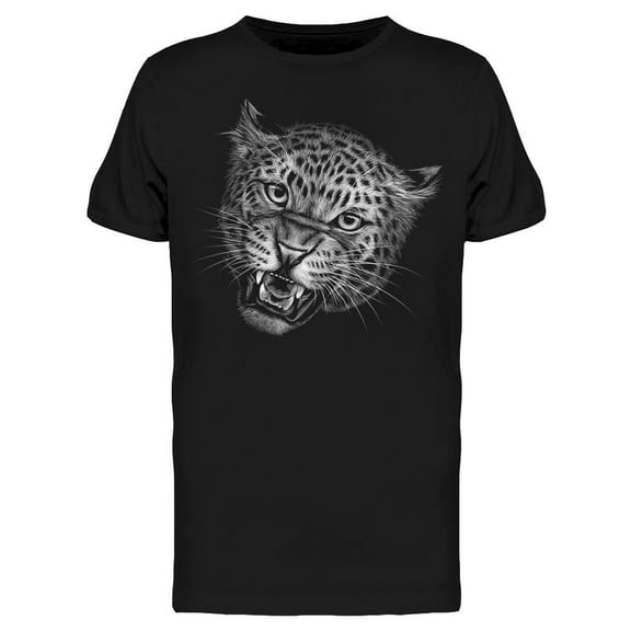 Leopard Growls T-Shirt Men -Image by Shutterstock, Male Medium