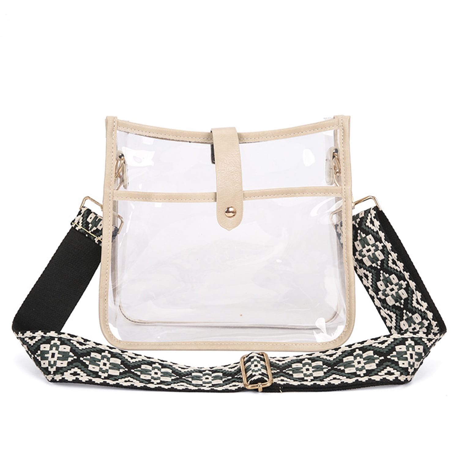 Everyday Elegance: Transparent Pvc Small-Sized Fashion Chain Women And Girl Shoulder  Crossbody Bag For Daily Activities With Fashion, Stadium Approved 12 X 12 X  6 Clear Transparent Purse Bag For Concerts Sports