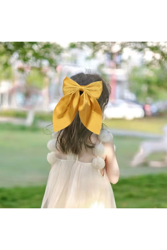 Leopard Hair Bows For Women Big Bow Clips Satin Ribbon Large Bowknot Cute Hair Accessories For Women Girls