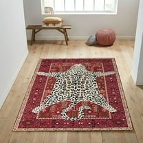 Leopard Hand-Tufted Carpet Tiger/Animal Pattern Wool Area Rug – Luxurious, Durable & Soft – Perfect for Living Room, Bedroom, or Nursery Décor.