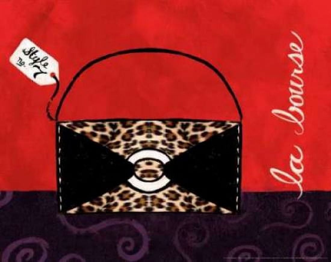 Leopard Handbag II Canvas Art - Jennifer Matla (22 x 28)