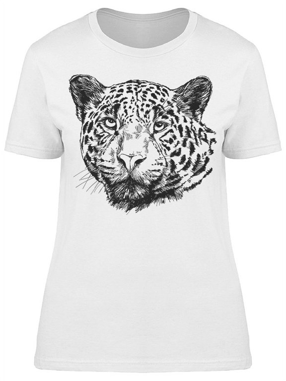 Leopard Head Animal T-Shirt Women -Image by Shutterstock, Female Small
