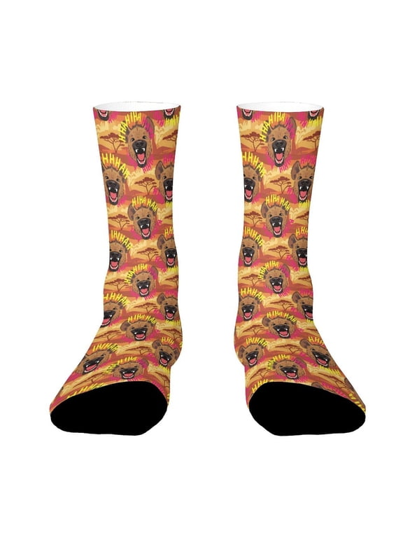 Leopard Head Funny Novelty Crew Socks for Women Men Sports