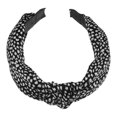 thumbnail image 1 of Leopard Headband Top Knot Cheetah Headband Knotted Headbands Elastic Hair Accessories for Women Black, 1 of 7