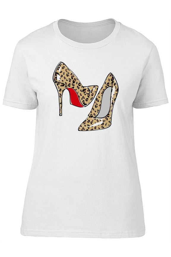 Leopard High Heels T-Shirt Women -Image by Shutterstock, Female Medium