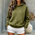 thumbnail image 1 of Leopard Hoodie for Women Oversized Y2k Print Hoodies Pullover Casual Trendy Hooded Fall Sweatshirts with Pockets(Army Green,XXL), 1 of 3