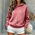 thumbnail image 1 of Leopard Hoodie for Women Oversized Y2k Print Hoodies Pullover Casual Trendy Hooded Fall Sweatshirts with Pockets(Pink,XXL), 1 of 3