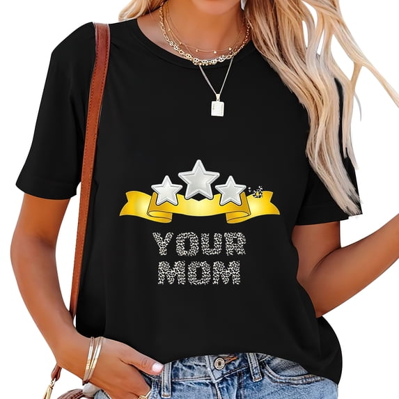 Leopard I Three Starred Your Mom - Silver T-Shirt