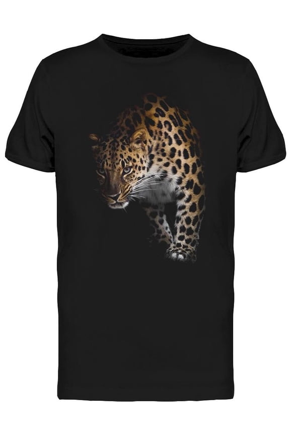 Leopard In Dark T-Shirt Men -Image by Shutterstock, Male x-Large