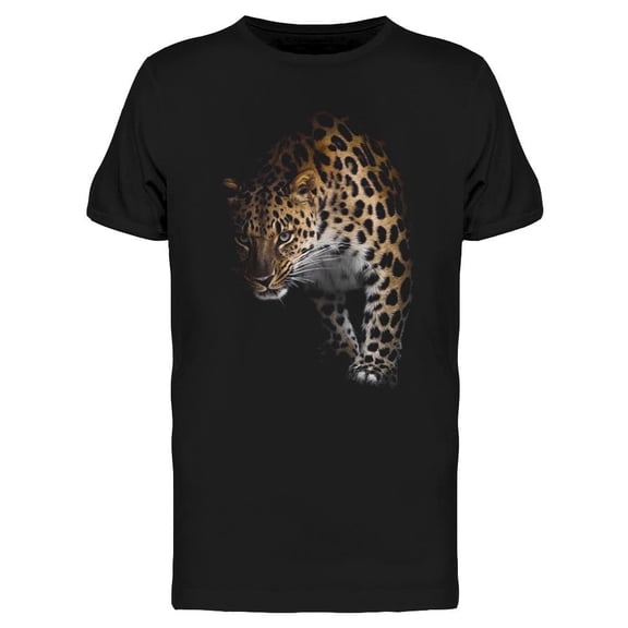 Leopard In Dark T-Shirt Men -Image by Shutterstock, Male x-Large