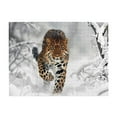 thumbnail image 1 of Leopard In Snow Winter 1000-Piece Wooden Jigsaw Puzzle for Adults, Fun & Challenging Family Brain-Teaser, Perfect Home Decor & Gift, 1 of 7