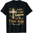 thumbnail image 1 of Leopard Jesus Religious Easter A Lot Can Happen In Three Day T-Shirt, 1 of 2