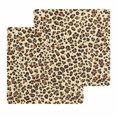 thumbnail image 1 of Leopard Kitchen Dish Towels for Drying Dishes Set of 2, Rustic Brown Animals Art Modern Waffle Weave Microfiber Hand Tea Bathroom Towels Quick Dry & Absorbent Towel 12x12, 1 of 7
