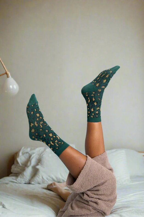 Leopard Knit Socks