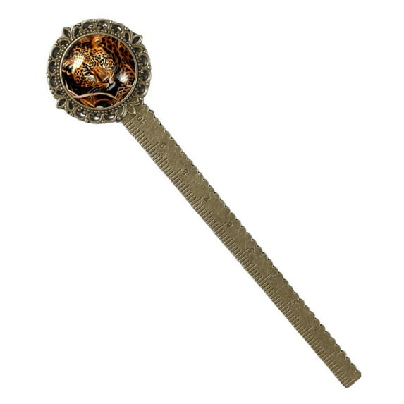 Leopard Lace Bookmark in Antique Bronze - a Stylish Reading Accessory for Book Lovers