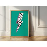 Leopard Lightning Bolt Poster , Poster Print Only - Walmart.com