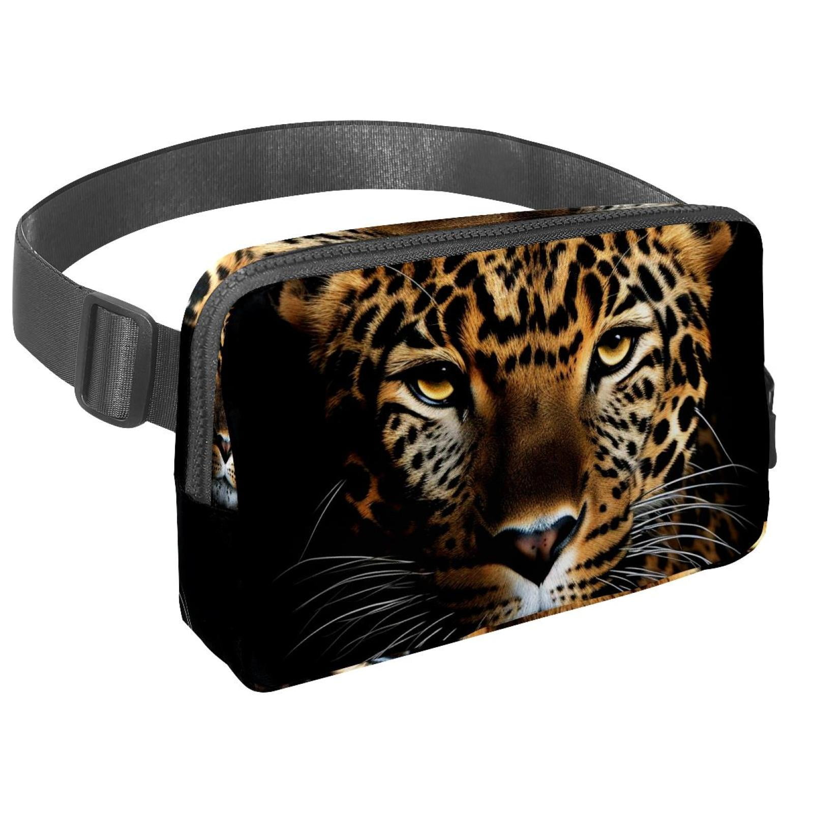 Leopard Lightweight Adjustable Fanny Pack with Extension Strap, Unisex Waist Bag