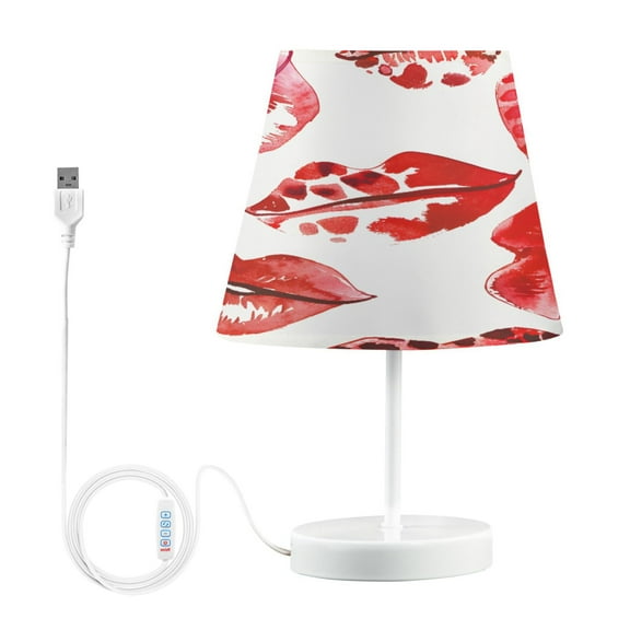 Leopard Lip Heart Desk Lamp LED Table Nightstand Lamps with 3 Color Temperatures for Home Bedroom Living Room Decor 8x12