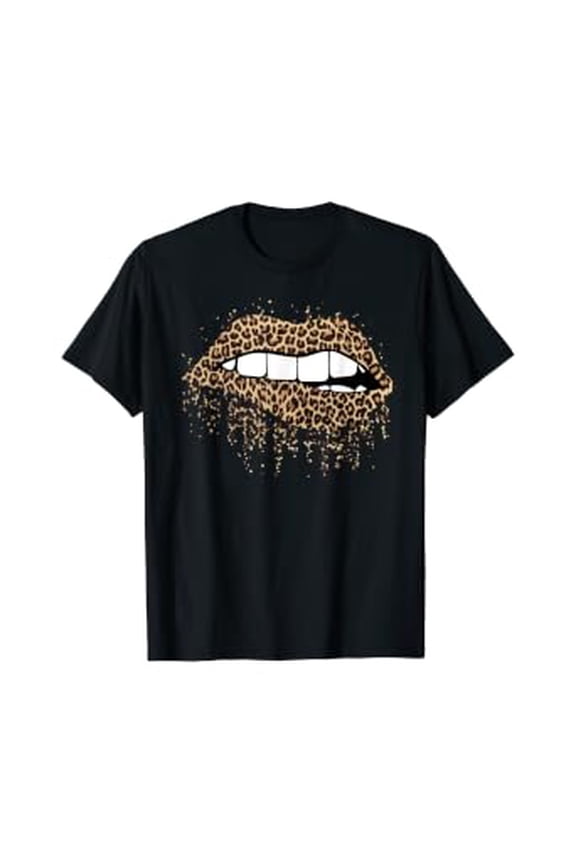 Leopard Lips Dripping Biting Lip Cheetah T-Shirt, Unisex T-Shirt