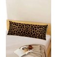 thumbnail image 1 of Leopard Long Body Pillow Covers, Brown Vintage Leopard Print Soft Breathable Throw Pillow Cases with Invisible Zipper, Decorative Pillowcase Pillows Protectors for Sofa Bed Couch 20"x60", 1 of 9