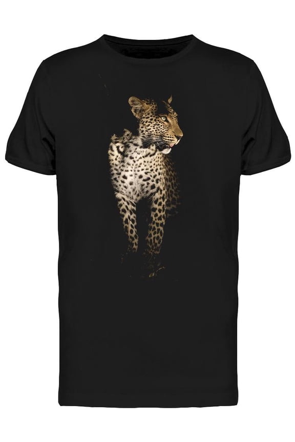 Leopard Looking At Side T-Shirt Men -Image by Shutterstock, Male x-Large