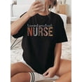 thumbnail image 1 of Leopard Lpn Licensed Practical Nurse Healthcare Workers T-Shirt, Graphic Tees Women, 1 of 6