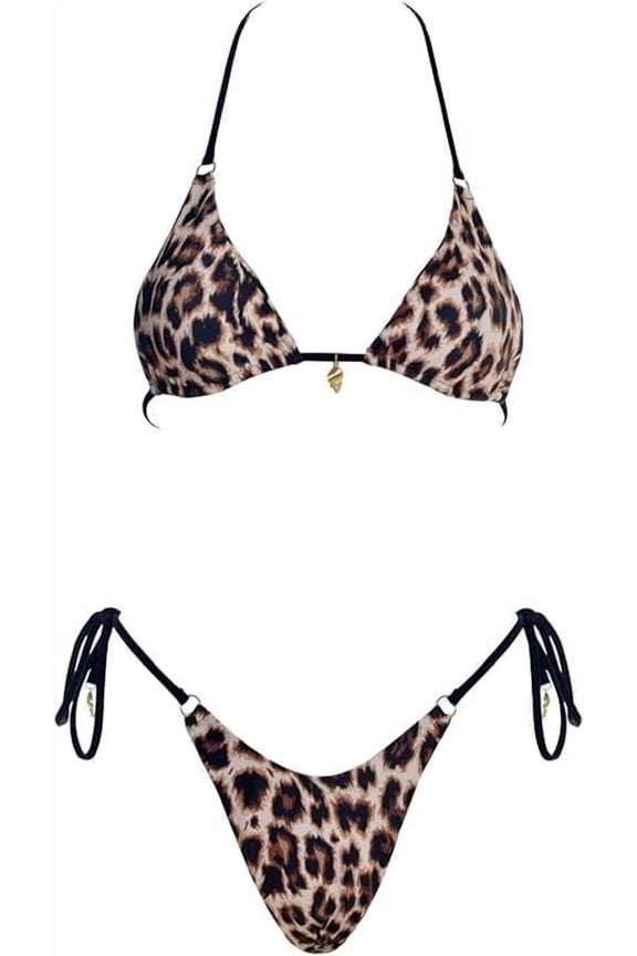 Leopard Luxe Triangle Bikini Top