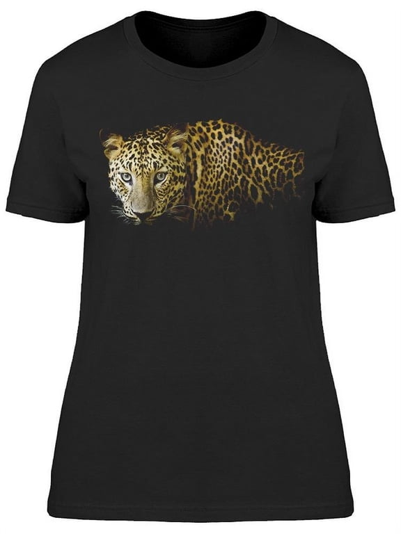 Leopard Lying, Portrait T-Shirt Women -Image by Shutterstock, Female XX-Large