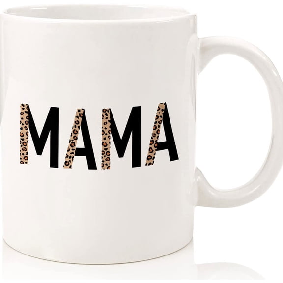 Leopard Mama Mug Black And Leopard Mom Gift Mom Life Coffee Cup Gift For Her Coffee Lover Birthday Gift Mothers Day Gift, Ceramic Novelty Coffee Mugs 11oz, 15oz Mug, Tea Cup, Gift Presen