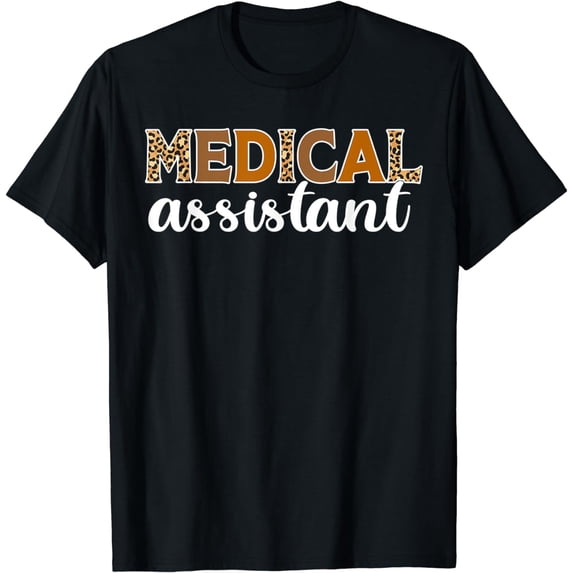 Leopard Medical Assistant Shirts, Happy Autumn Fall Season T-Shirt
