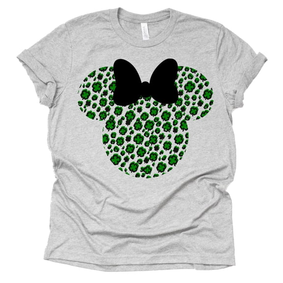 Leopard Minnie Cheetah Shirt - Animal Kingdom Safari Shirt - Casual Short Sleeve (Shamrock Gray, 3X Large)