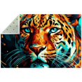 thumbnail image 1 of Leopard Modern Polyester Area Rug 5x7 Gray Geometric Pattern Indoor Outdoor Carpet for Living Room Bedroom Office Décor, 1 of 6
